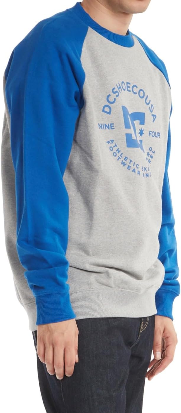 DC Shoes Herren Dc Star Pilot Raglan Crew Sweatshirt M Heather Grey/Turkish Sea, M Heather Grey/Turk