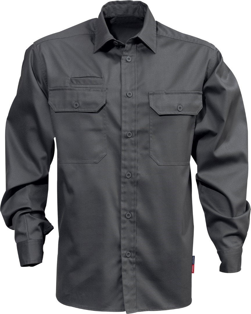 Fristads Kansas Workwear 100732 Arbeitshemd Langarm S Dunkelgrau, S Dunkelgrau