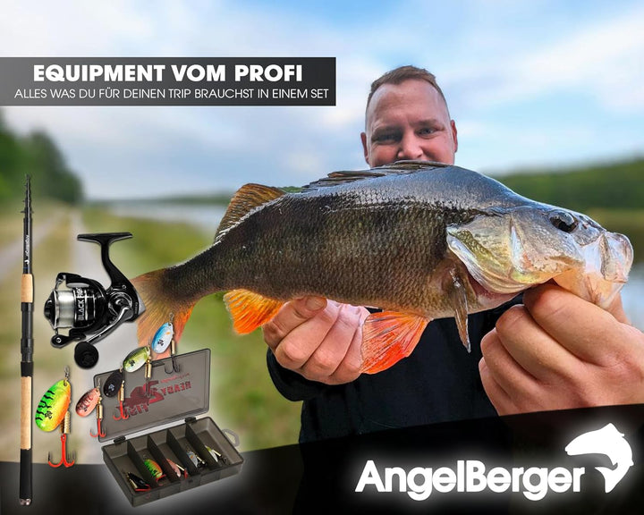 Angel Berger Spinset komplett Angelset Raubfisch mit Kunstködersortiment