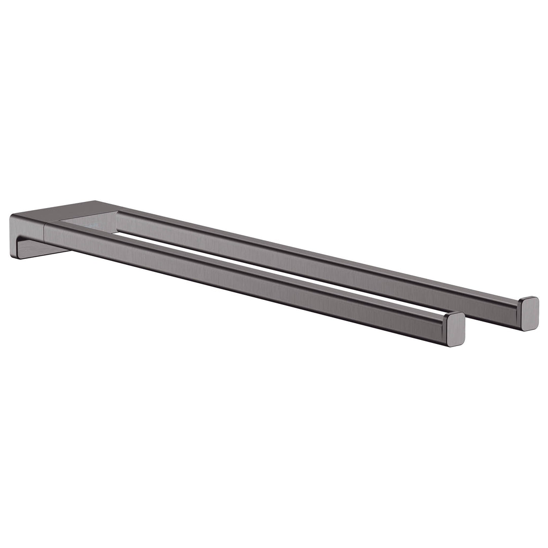 hansgrohe Handtuchstange AddStoris, Handtuchhalter 44.5cm, Badetuchhalter, Brushed Black Chrome Brus
