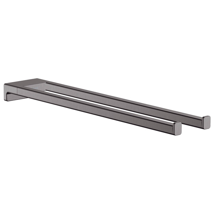 hansgrohe Handtuchstange AddStoris, Handtuchhalter 44.5cm, Badetuchhalter, Brushed Black Chrome Brus