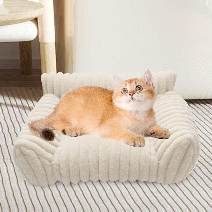 Katzen-Sofabett – rutschfeste -Couch | kaufestes Katzen- und Hundesofabett für Terrasse, Schlafzimme