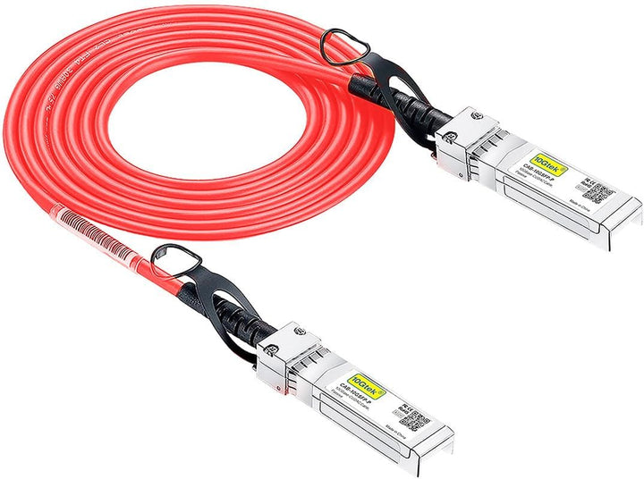 [Red] Colored 10G SFP+ DAC Cable - Twinax SFP Cable for Cisco SFP-H10GB-CU0.5M, Ubiquiti UniFi, D-Li