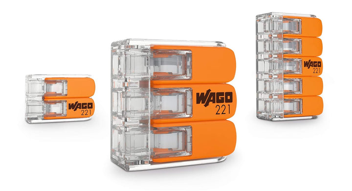 WAGO Original-Set, L-Boxx Mini, Verbindungsklemmen mit Hebel, Dosenklemmen, 887-950 (146 Teile) & WA