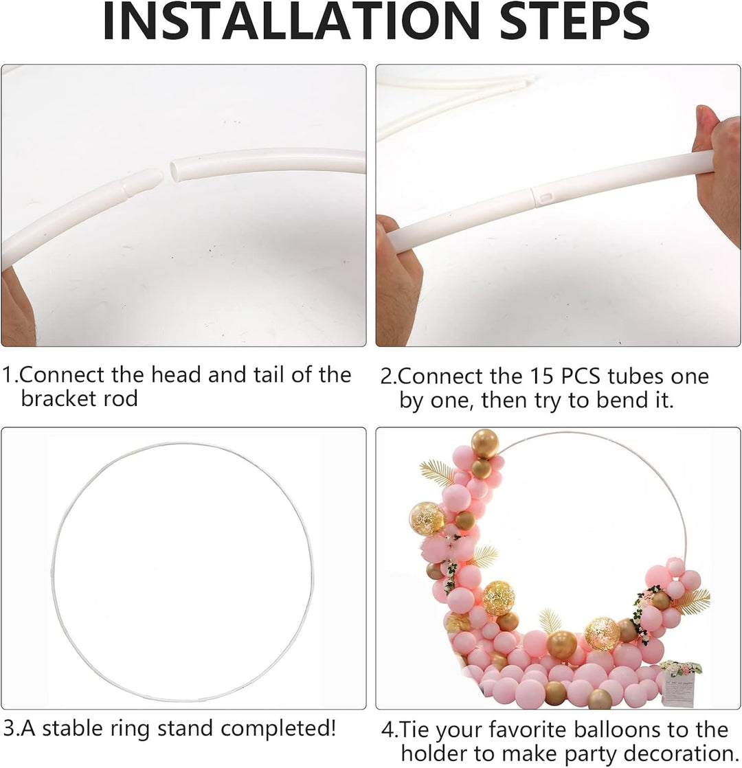Ballon Kreis Rahmen Kit, Ballon Hoop Ständer, Ballonbogen Set, Ballon Girlanden für Halter Hochzeit,