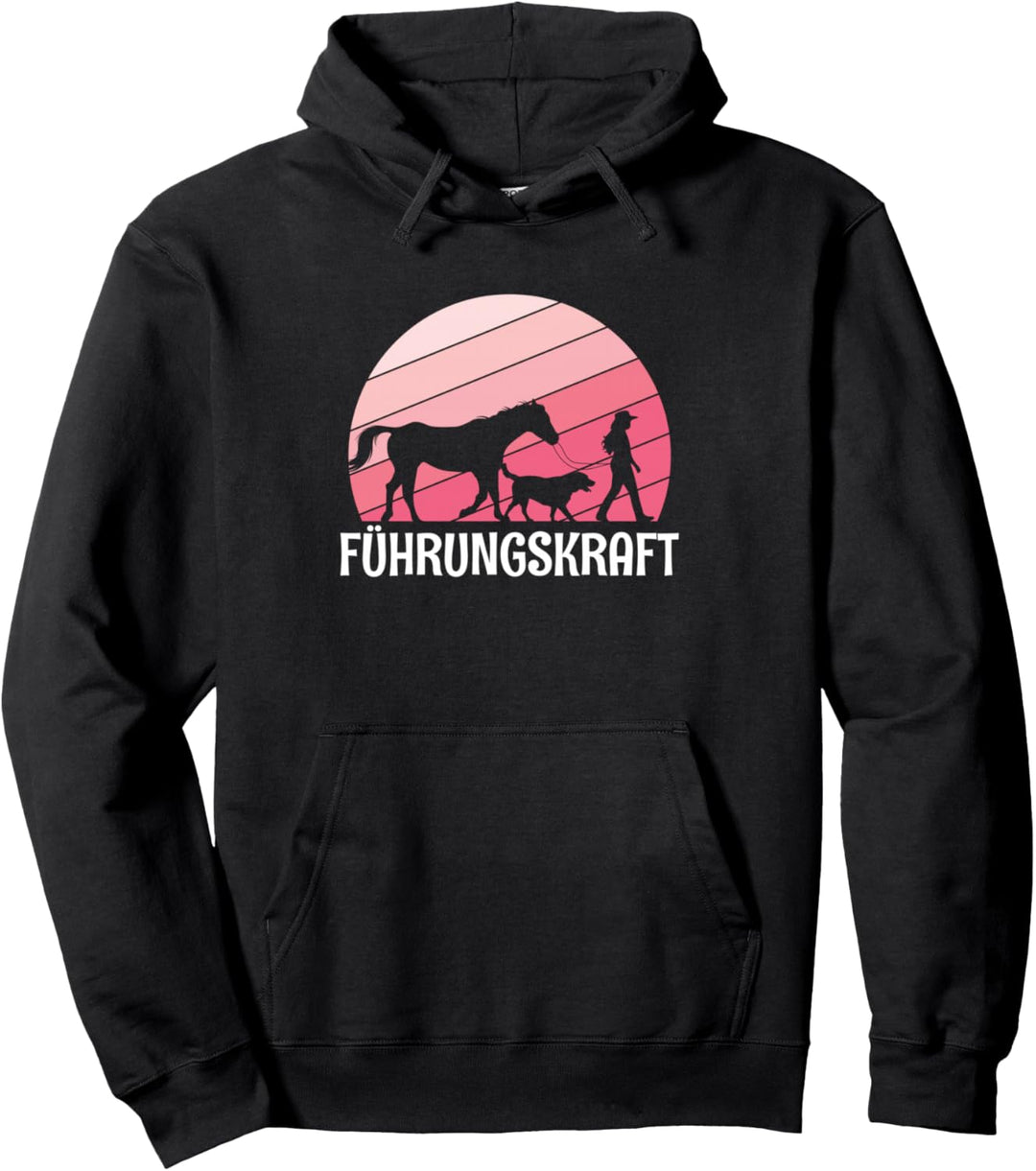 Führungskraft Pferd Hund Reiten Reiter Pferde Spruch Pullover Hoodie