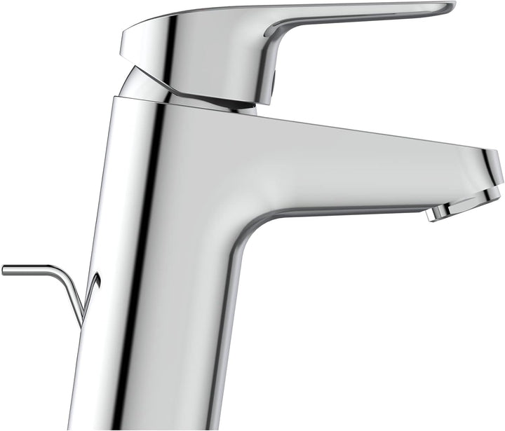 Ideal Standard B1708AA Ceraflex Waschtischarmatur mit Zugknopf-Ablaufgarnitur 5 l/min., mit Metallab