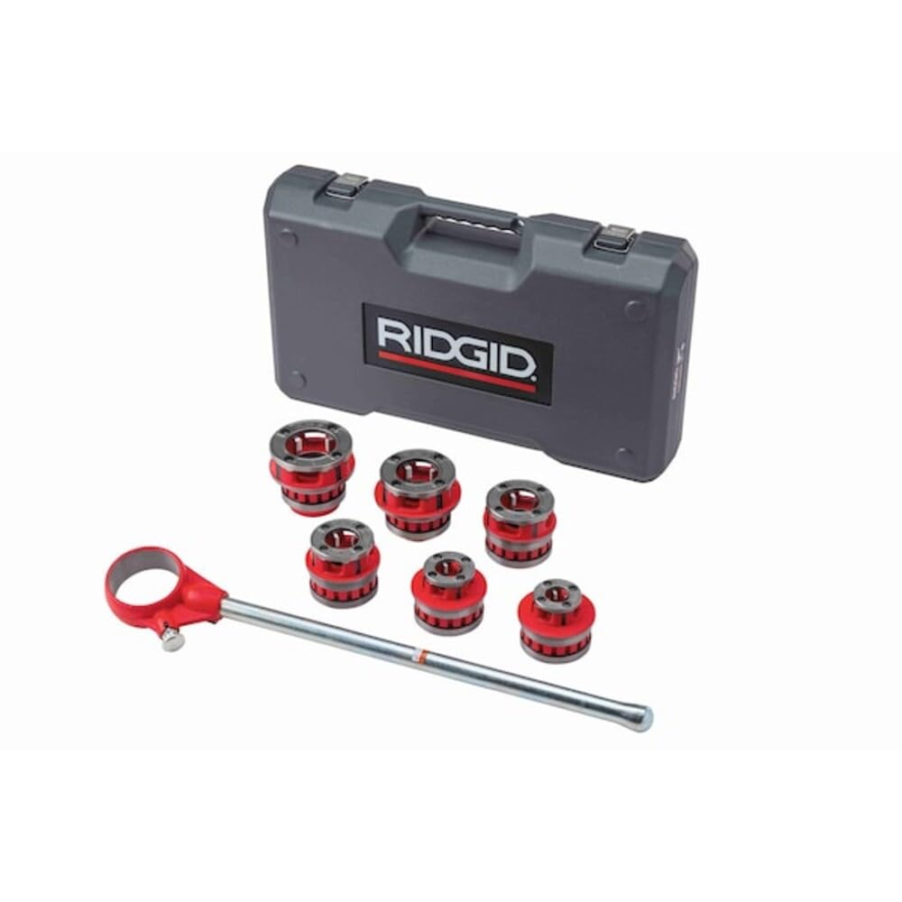 RIDGID 36475 Modell 12-R Ratschen-Gewindeschneider Set 1/2 bis 2 Zoll NPT, Set