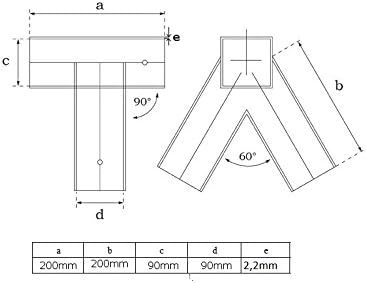 Vierkant Schaukelverbinder 90/90mm, 90°, Schaukelkonstruktion Vierkantholz - Kantholzverbinder Monta