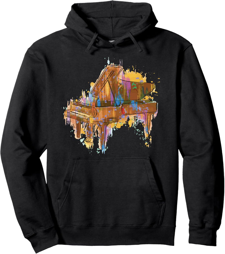 Bunte Klavier-Musikinstrumente Klavierkunst Pullover Hoodie