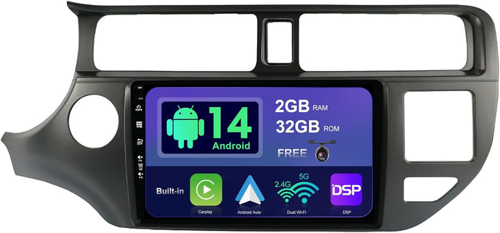 SXAUTO Android 12 IPS Autoradio Passt für Kia K3 Rio (2011-2015) - Eingebaut CarPlay/Android Auto -