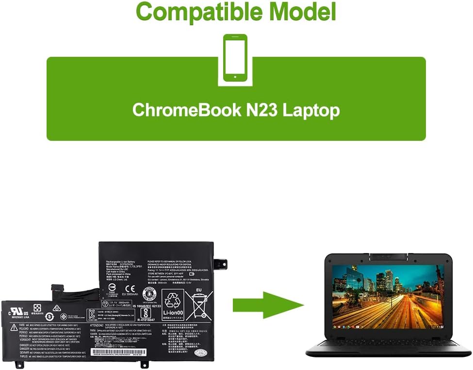 SwarKing Ersatz Akku Kompatibel mit Lenovo Chromebook N22 N23 N23 Yoga N42 300e C330 L15M3PB1 L15L3P