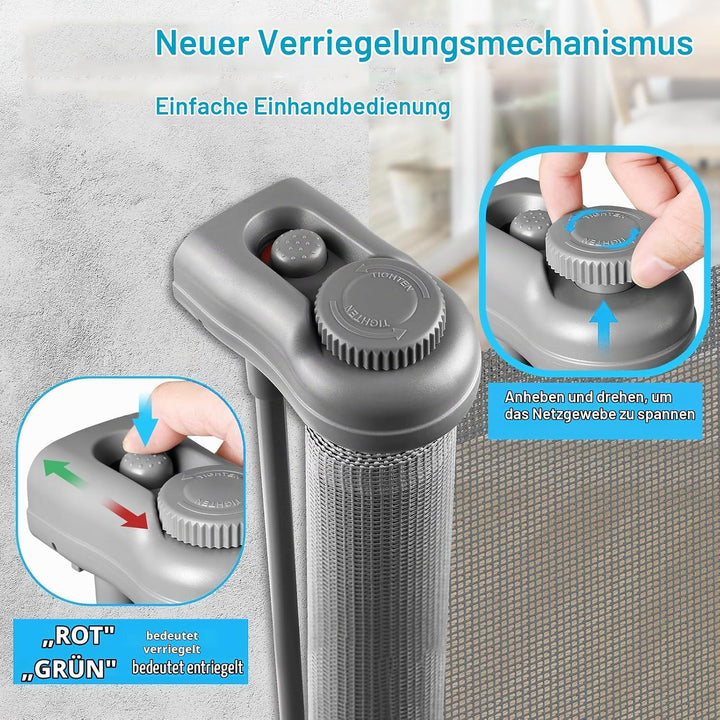 Wodondog Baby-treppenschutzgitter,0-300 cm, 83 cm Hoch,türschutzgitter ausziehbar, Einhändig Bedienb