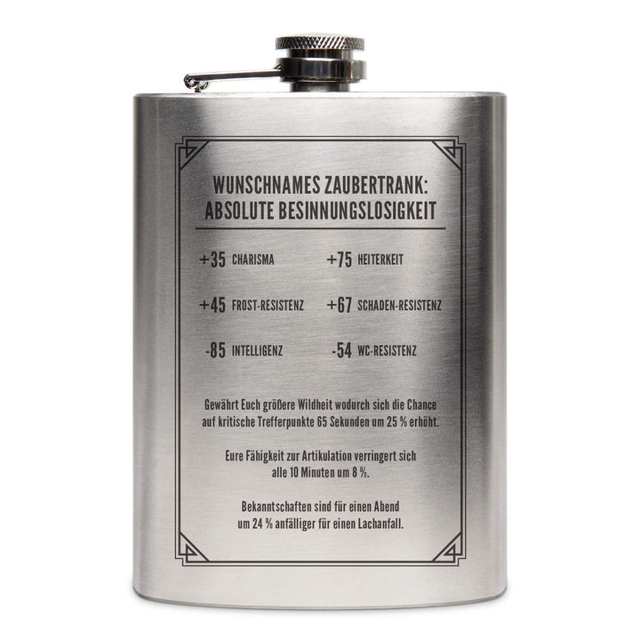 Flachmann Edelstahl 237 ml 8 oz individuelle Gravur Geschenk - Ausrüstungsgegenstand, Ausrüstungsgeg