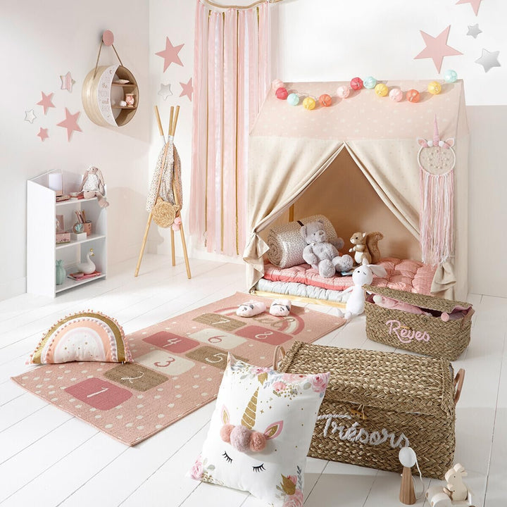 Kinderteppich "Marelle" - rosa 80 × 150 cm - Rosa - Atmosphera créateur d'intérieur cm Rosa, cm Rosa