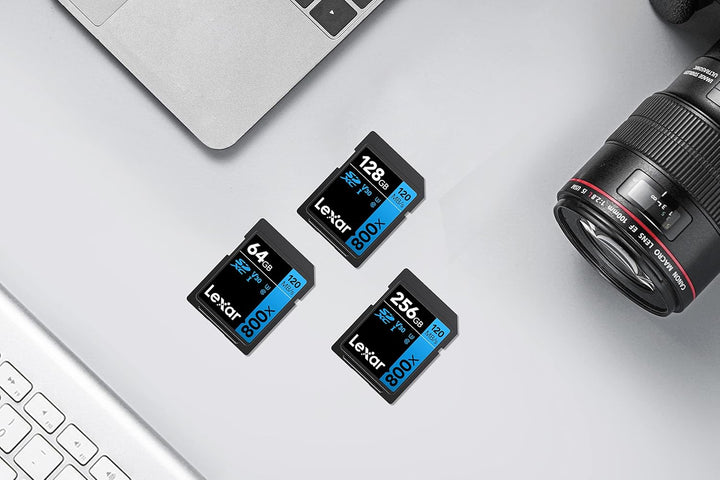 Lexar High-Performance 800x SD Karte 128GB, Speicherkarte SDXC UHS-I BLUE Series, Bis zu 120 MB/s Le