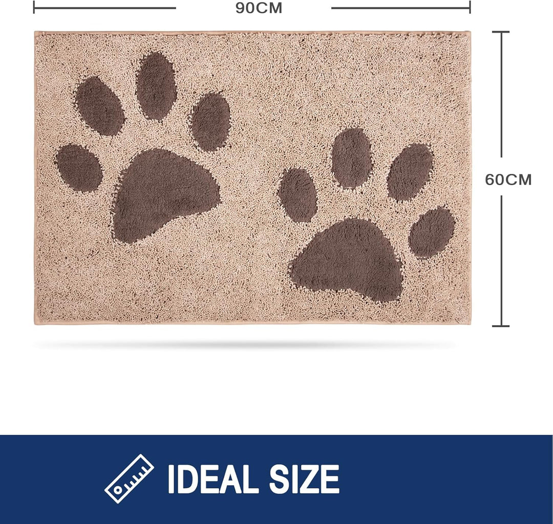 FCSDETAIL Schmutzfangmatte waschbar 60 x 90 cm, Fussmatte Innen, absorbierend Fussmatte, rutschfeste