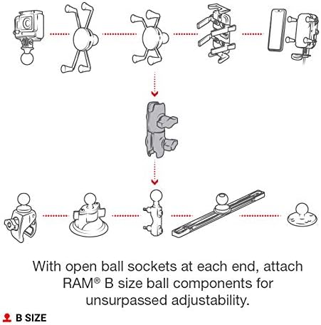 RAM Mount RAP-B-200-12U Verbundstoff-Verbindungsarm mit 360° Drehgelenk - B-Kugel (1 Zoll)