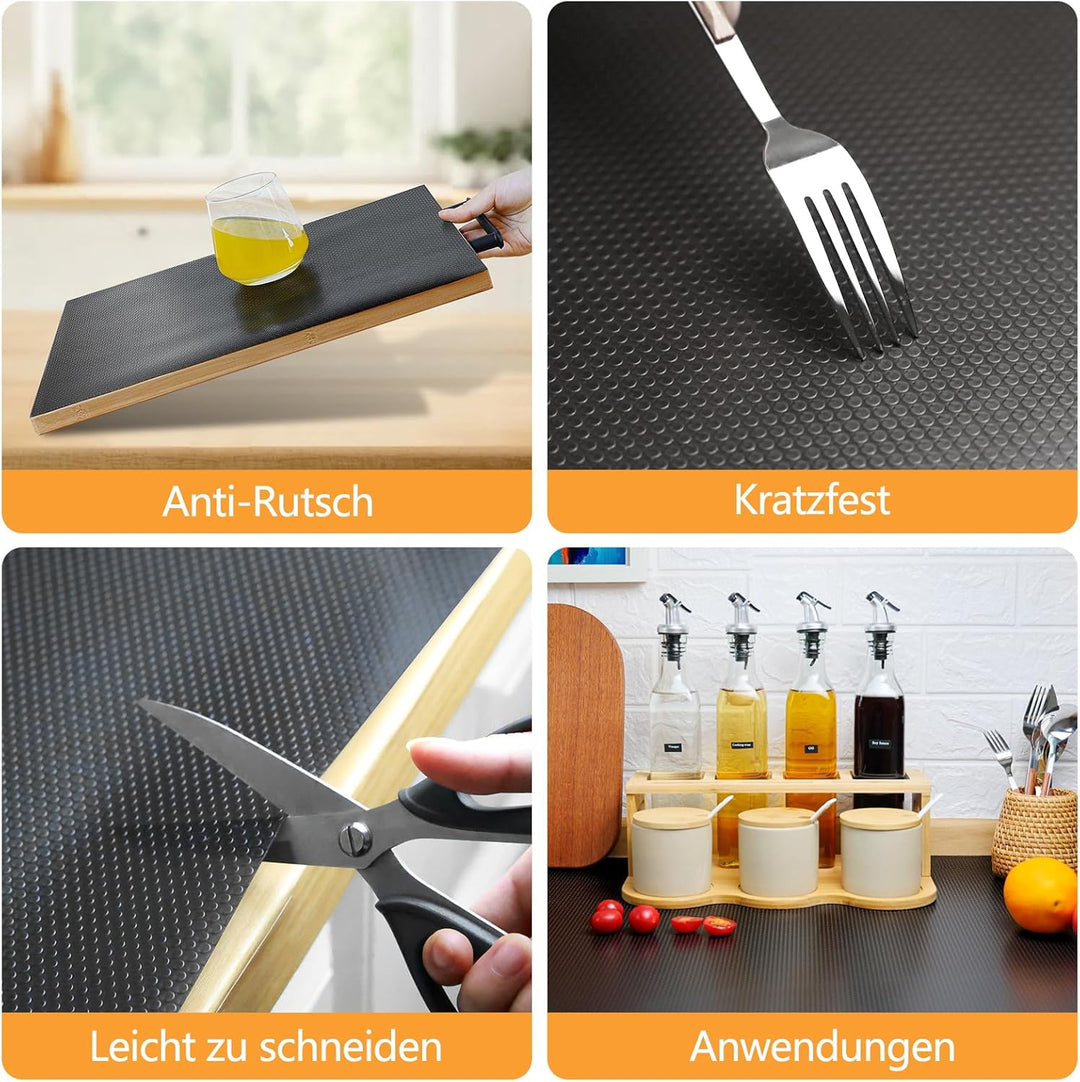 wohomuke Schubladenmatte 50x600cm küche Matte für schubladen schubladeneinlage zuschneidbar Eva Kühl