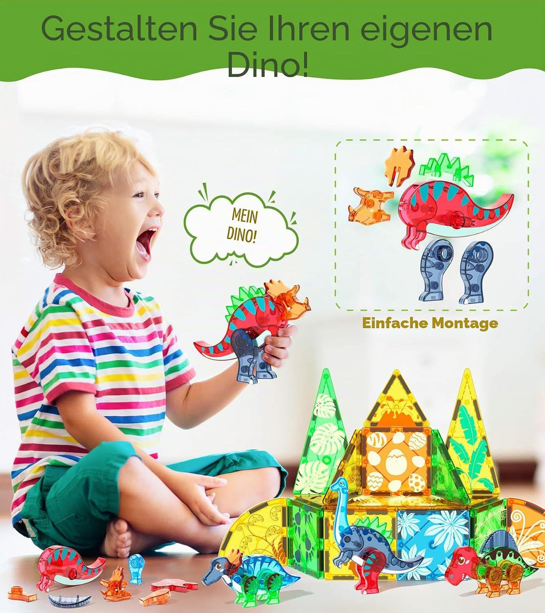 Asago Dinosaurier Magnetische Bausteine, Dinosaurier