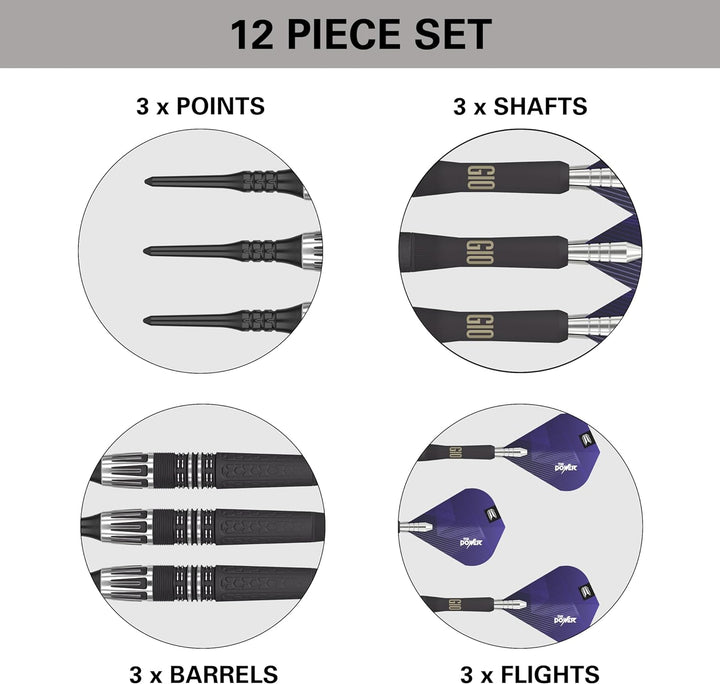 Target Darts Phil Taylor Power 9-Five Gen 10 95% Wolfram Soft Tip Dart Satz 18G, 18G