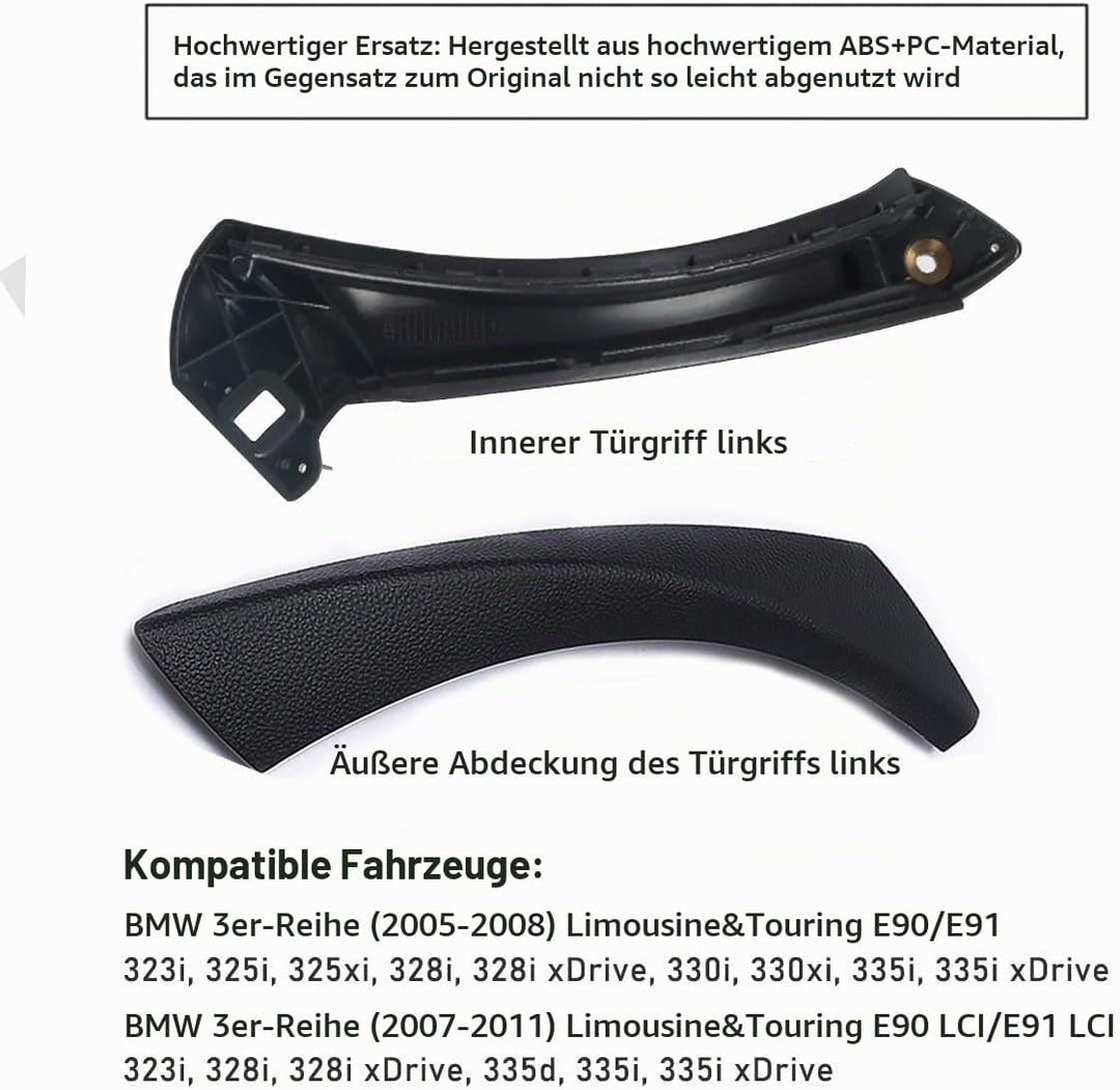 TTCR-II 3Set Kompatibel mit Türgriff b_m_w 3er E90 E91 E92 E93 Türgriff Innen Rechts E90+Türgriff In