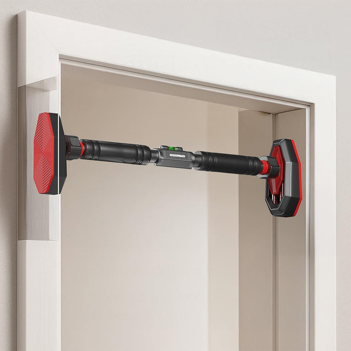 PEARL Sports Fitnessgeräte: Klimmzugstange für Türrahmen, Lock-Funktion, verstellbar, bis 300 kg (Kl