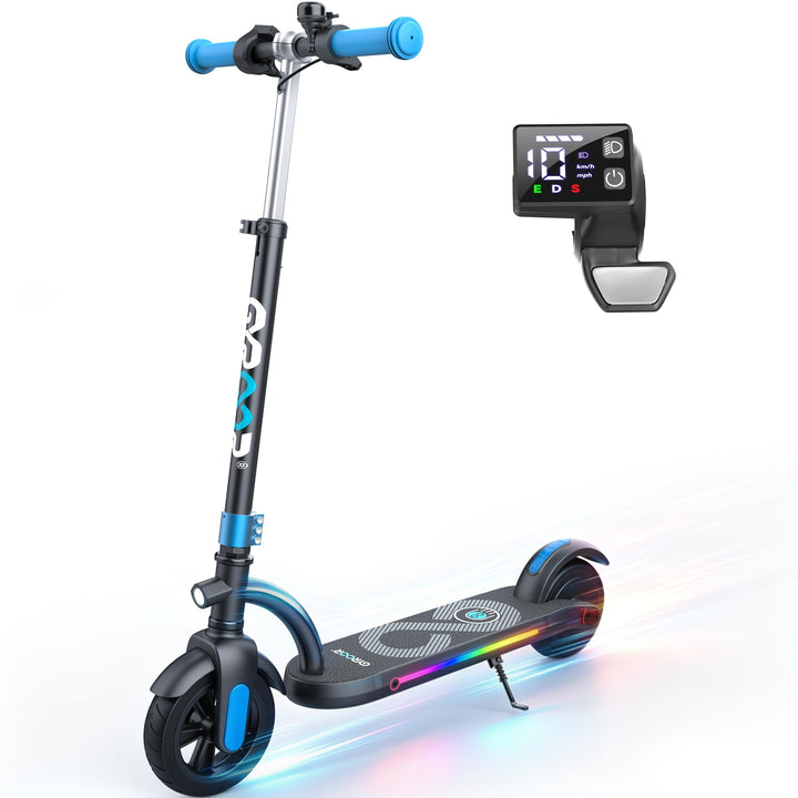Gyroor E-Scooter Kinder (8-12-16 Jahre), Doppelbremse Elektroroller für Kinder 16Km/h, LED-Anzeige,1