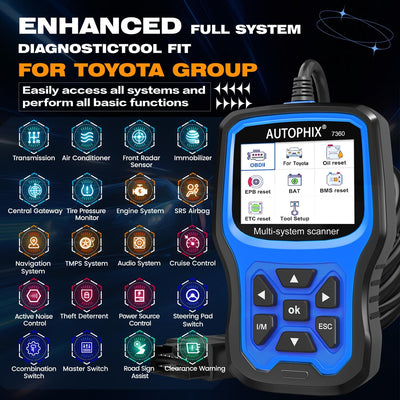 AUTOPHIX 7360 Elite Fit für Toyota Lexus OBD2 Diagnosegerät Alle Systeme OBD2 Scanner Alle Reset Ser