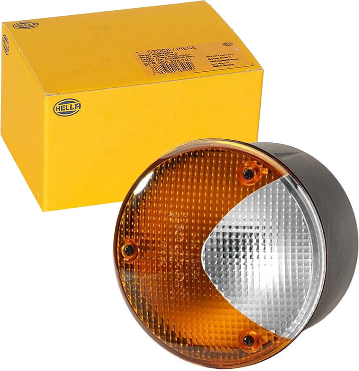HELLA - Blinkleuchte - Halogen - 24/12V - Anbau/geschraubt - Lichtscheibenfarbe: gelb/weiss - Stecke