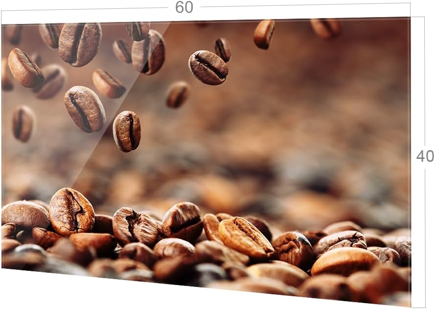 GRAZDesign Spritzschutz Küchenrückwand Glas Küche für Herd & Küchenspüle, Kaffee Bohnen braun - Glas