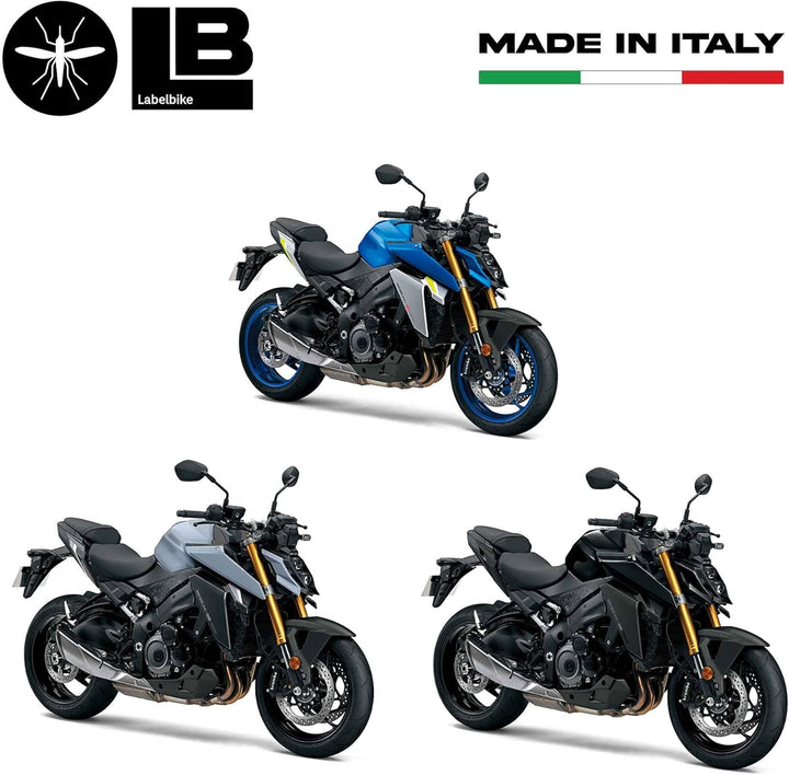 labelbike - 3D Aufkleber Seitensattelschoner kompatibel mit Suzuki GSX-S 1000 2021 Kohlenstoffartig