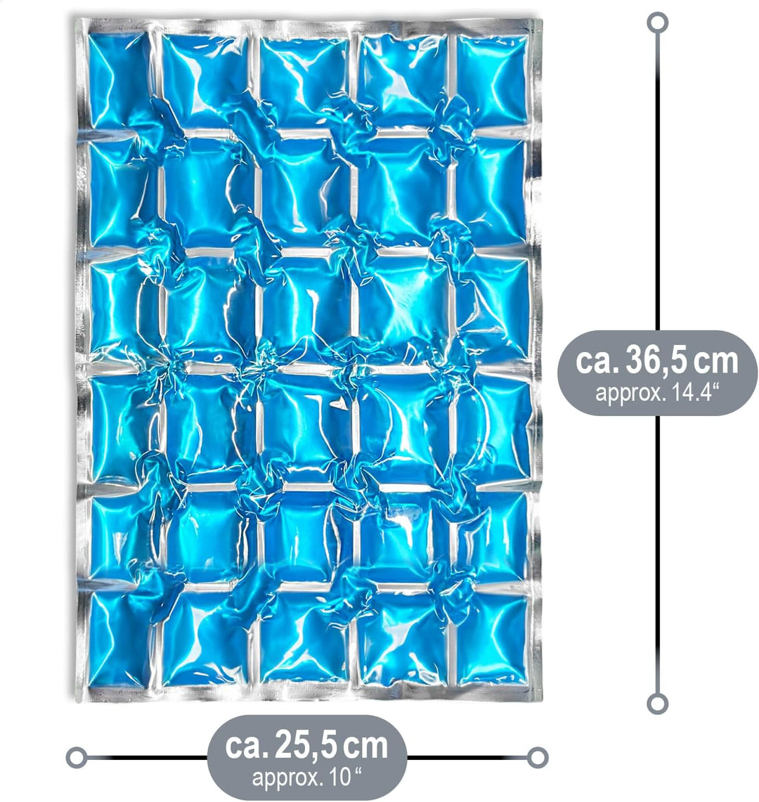 com-four® 4x Flexibles Eis-Pack - Kühlkompresse mit 25 Kühlzellen - Kühlpack für Haushalt, Camping u