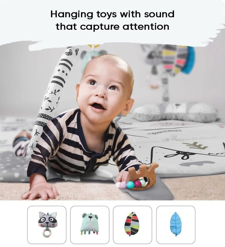 Multifunktionale Baby Spieldecke mit Spielbogen – Baby Gym Spielmatte & Krabbeldecke – inkl. 30 Bäll