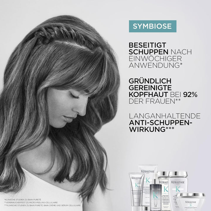 Kérastase Symbiose, Peelende Anti-Schuppen Haarpflege, Peeling für empfindliche und schuppige Kopfha