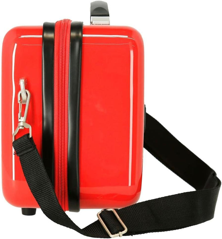 Disney Pinocchio Kulturbeutel, anpassbar, mit Schultertasche, 29 x 21 x 15 cm, ABS, 9,14 l, Rot Make