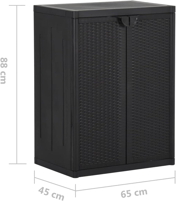 Festnight Gartenschrank Kunststoffschrank Haushaltsschrank Spindschrank Terrassenschrank Balkonschra