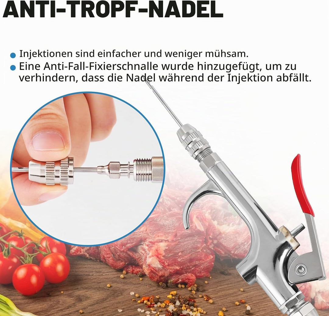 MXBAOHENG Marinierte Spritze Elektrische Kochsalzinjektionspumpe 70W Fleischeinlegemaschine Fleisch