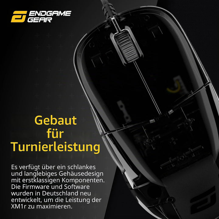 ENDGAME GEAR XM1r Gaming Maus mit Kabel – Optischer PixArt PAW3370-50 : 19.000 DPI - 5 Tasten - GM 8