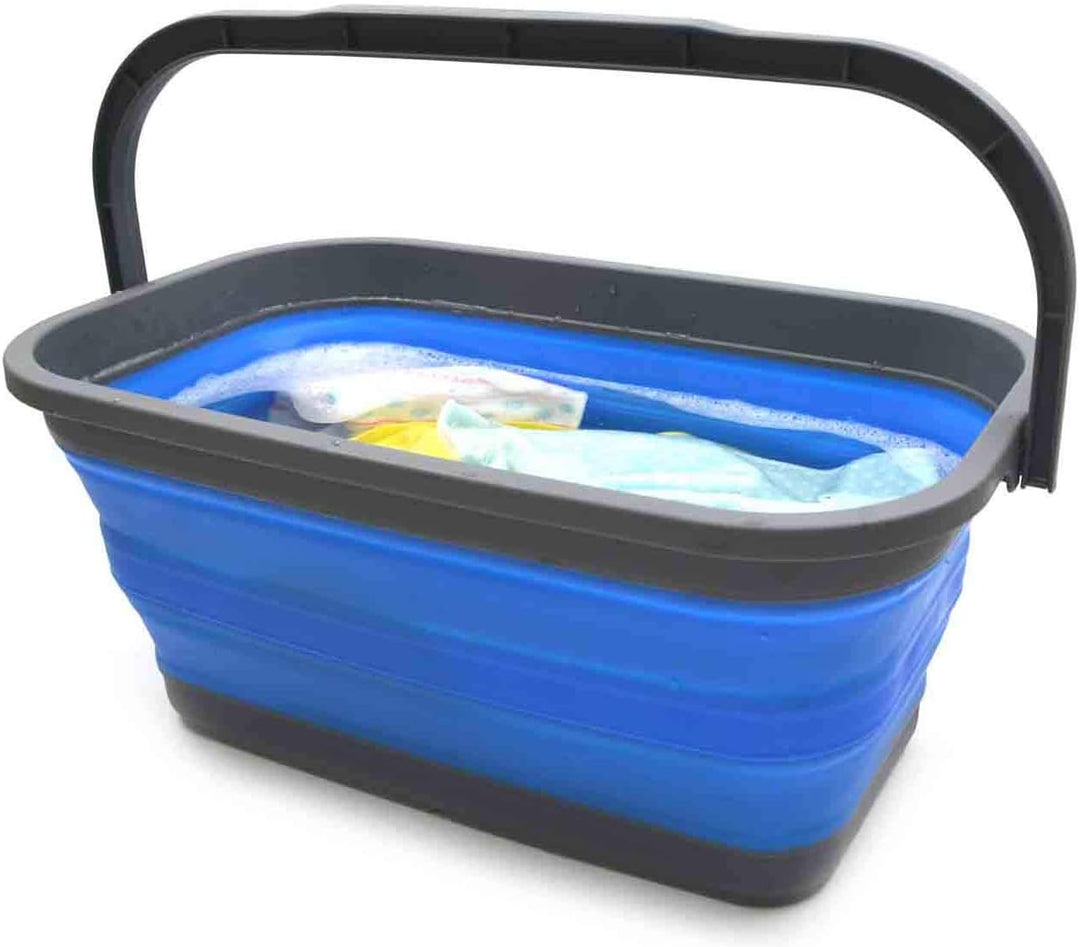 SAMMART 11.6L Set of 2 Collapsible Bucket (Blau, 2) Blau 2, Blau 2