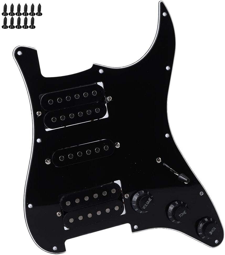 11 Loch Prewired Loaded, Strat Loaded Pickguard, Humbucker Pickups Set mit vorverdrahtetem HSH-Tonab