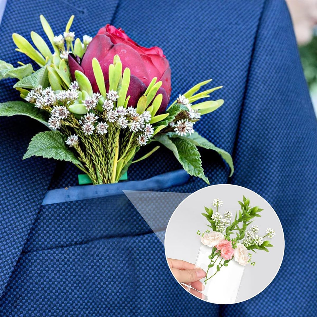 Plastikhüllen für Boutonniere-Taschen, transparente PVC-Beutel für Blumenarrangements in Kleidung fü