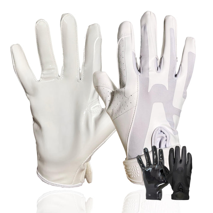 SDukes Prime 2.0 American Football Handschuhe Gloves Receiver Empfänger, Weiss