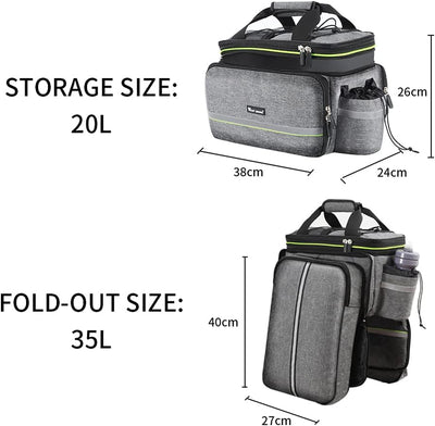 Lixada Fahrradtaschen für Gepäckträger, Fahrrad Gepäckträgertasche, Wasserdicht Fahrrad Sitz Tasche