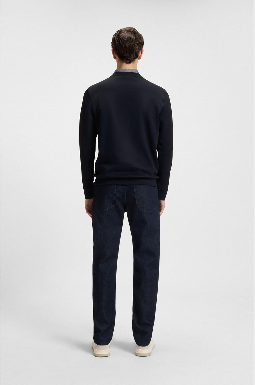 BOSS Herren Westart Regular-Fit Sweatshirt aus Baumwoll-Terry mit Logo-Aufnäher XS Dark Blue404, XS