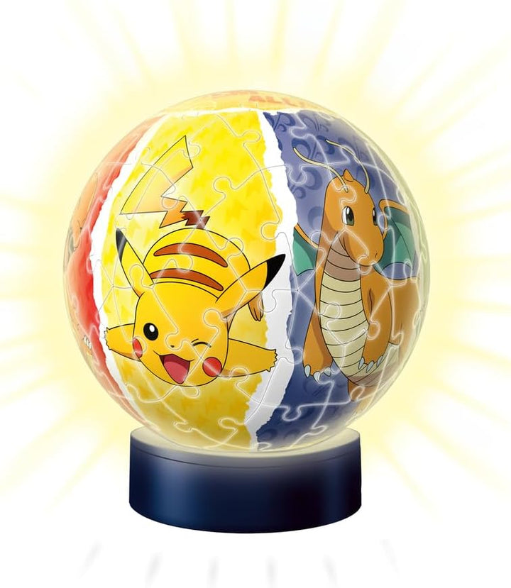 Ravensburger 3D Puzzle 11547 - Nachtlicht Puzzle-Ball Pokémon - 72 Teile - für Pokémon Fans ab 6 Jah