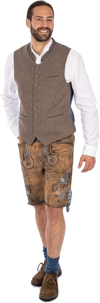 Stockerpoint Herren Lucio Business-Anzug Weste 46 Nuss-blau, 46 Nuss-blau