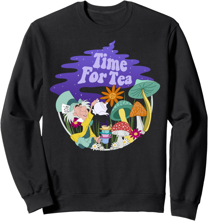 Disney Alice In Wonderland Mad Hatter Time For Tea Sweatshirt