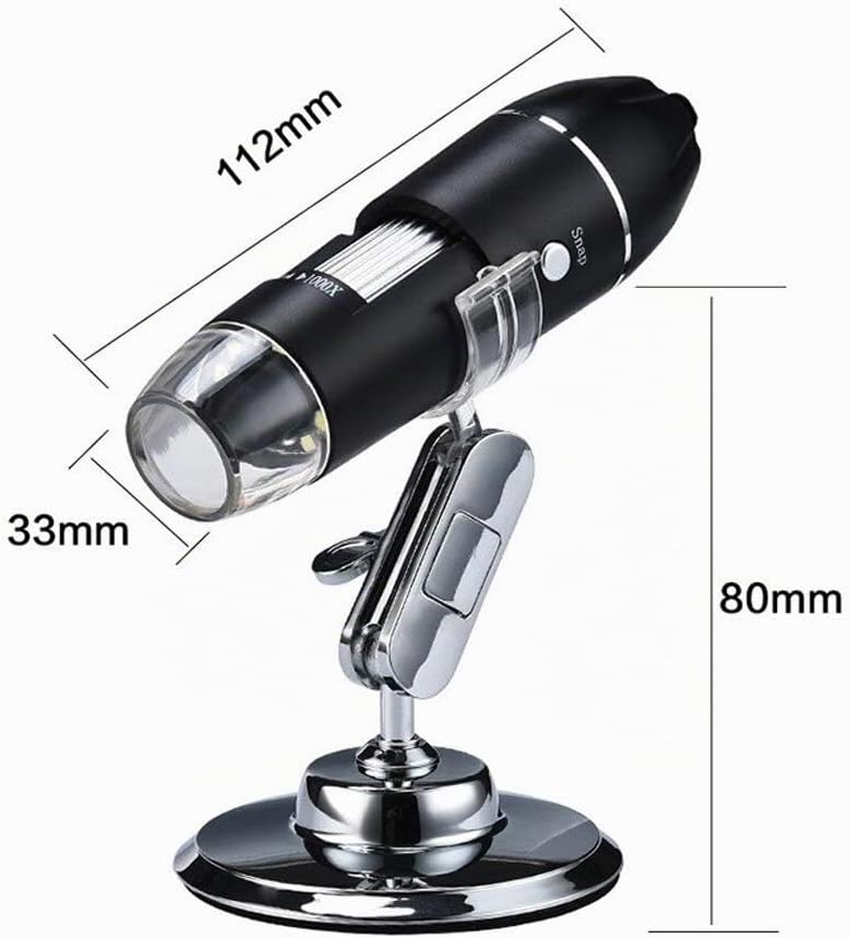 Retoo Digital Mikroskop Kamera mit 1600x Vergrösserung Endoskop, 8 LED-Leuchte, kompatibel mit Windo