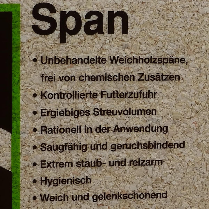 PREMIUMSPAN® PROFI 20 kg Tierstreu Kleintierstreu Tiereinstreu Einstreu Streu Holzspäne Sägespäne Ho